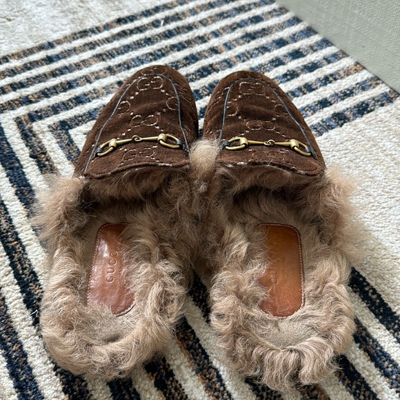 GUCCI VELVET MULES - Picture 3 of 8